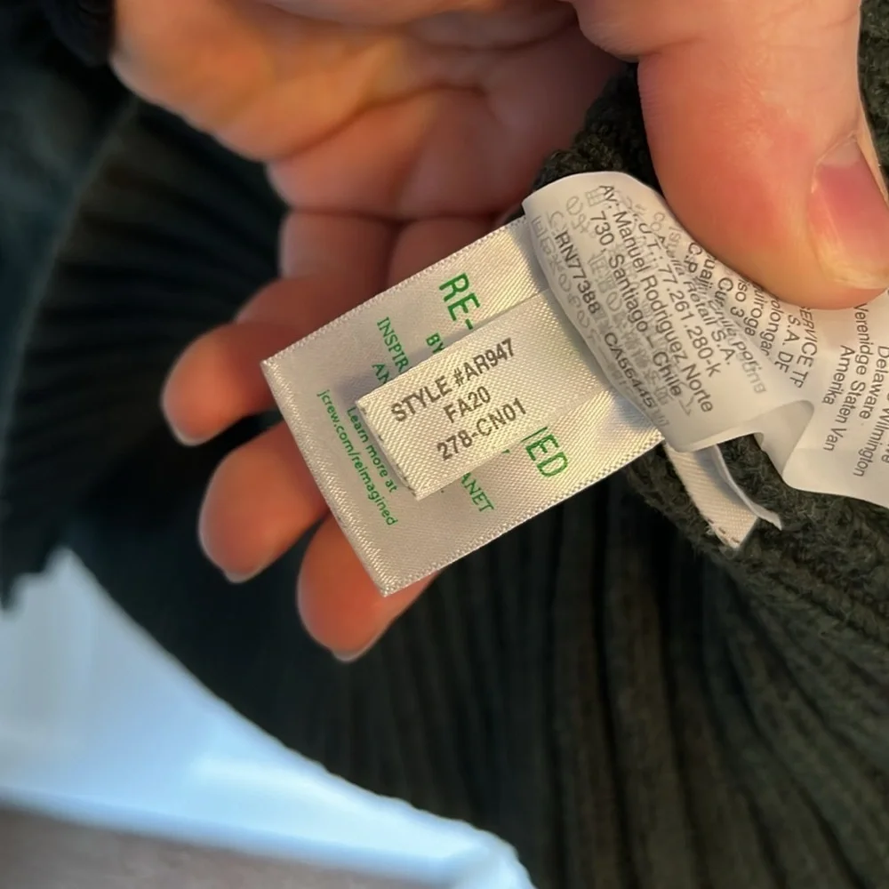 J. Crew Turtleneck Poncho Sweater in Dark Green - Picture 9 of 9